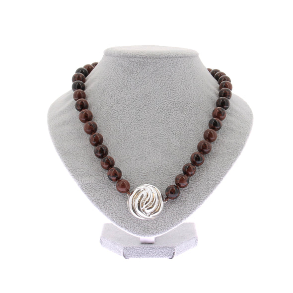 Collier en obsidienne