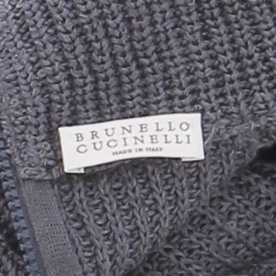 Pull col roulé gris