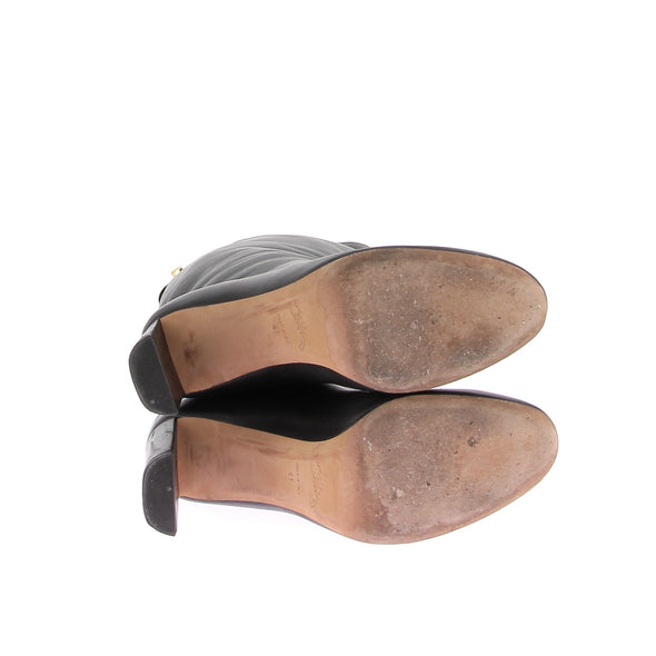 Bottes hautes en cuir