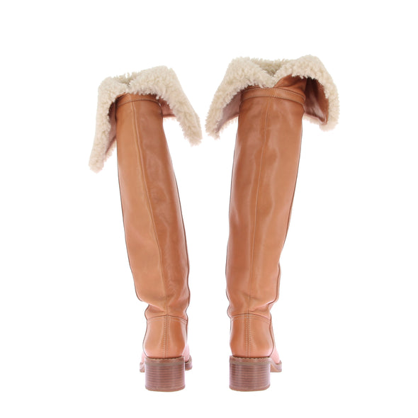 Bottes en Cuir et Shearling Folco