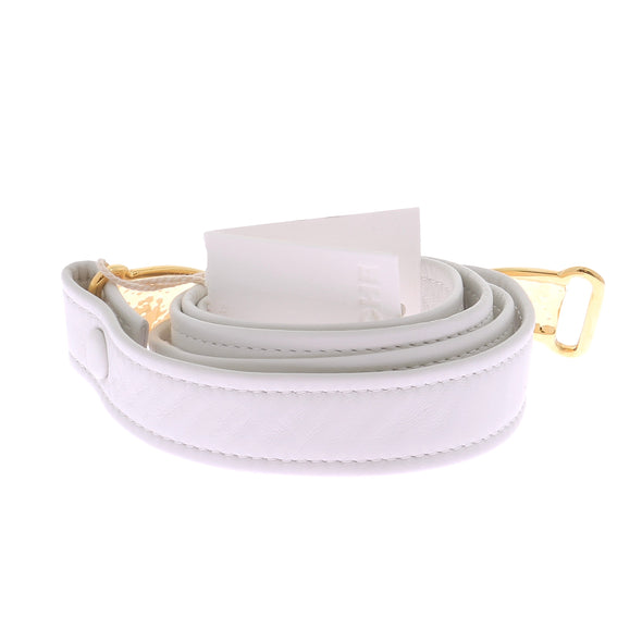 Ceinture blanche à boucle dorée