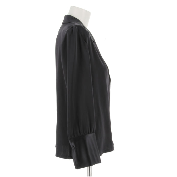Blazer satiné noir