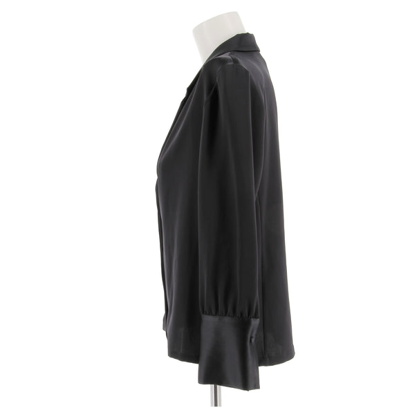 Blazer satiné noir