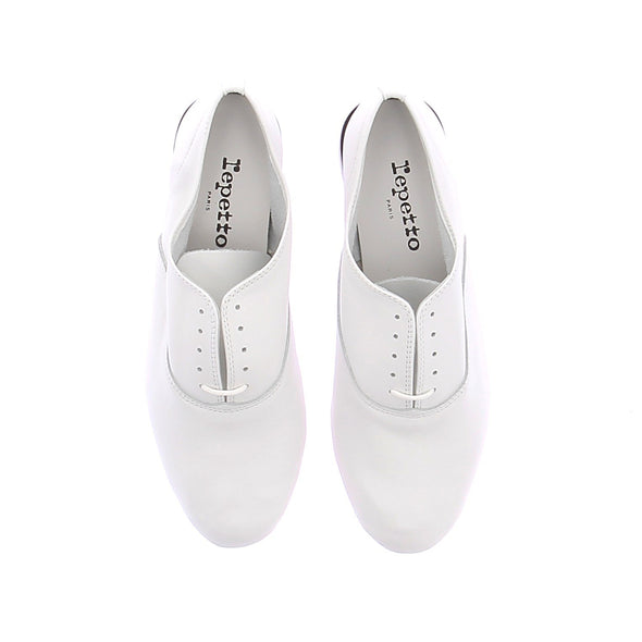 Derbies blanches en cuir
