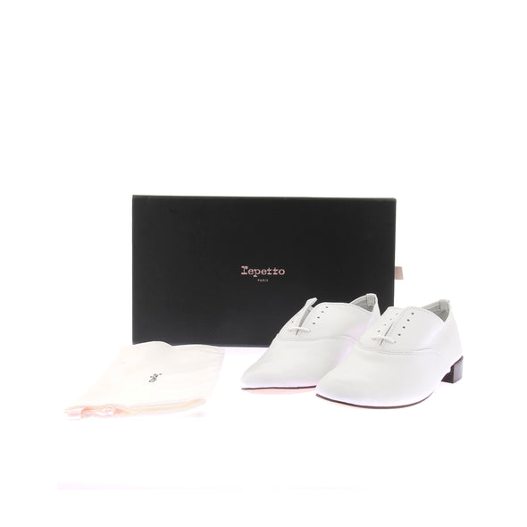 Derbies blanches en cuir
