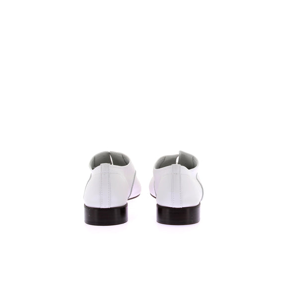 Derbies blanches en cuir