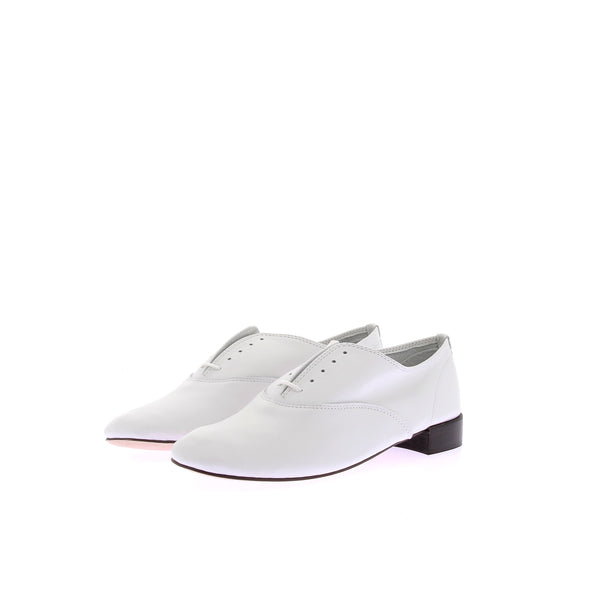 Derbies blanches en cuir