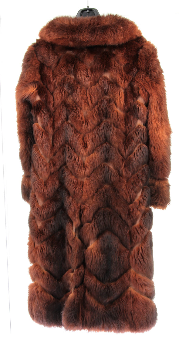 Manteau long en fourrure de lapin