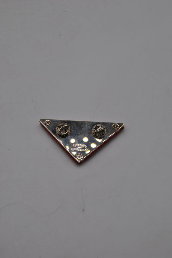 Broche "Triangolo" en cuir