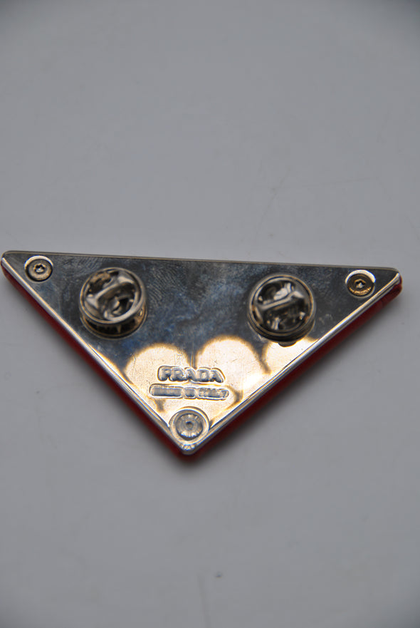 Broche "Triangolo" en cuir