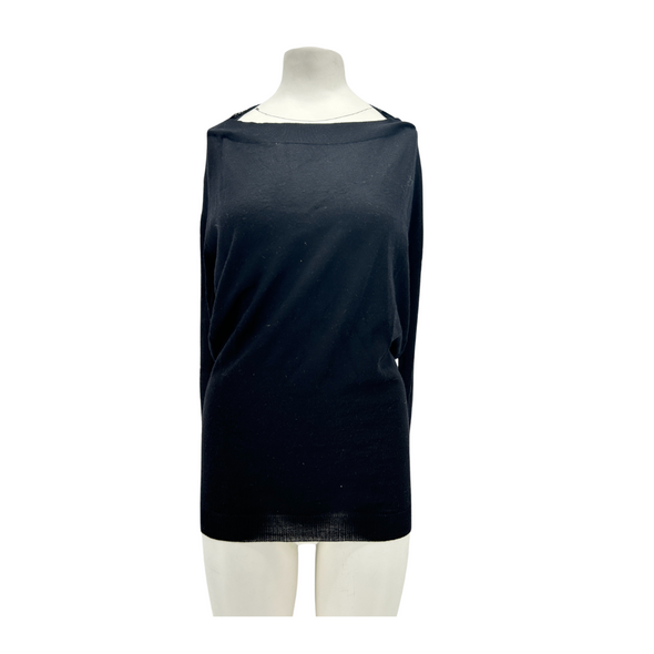 Top en laine noir