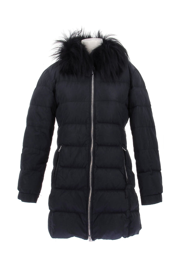 Doudoune marine et fourrure