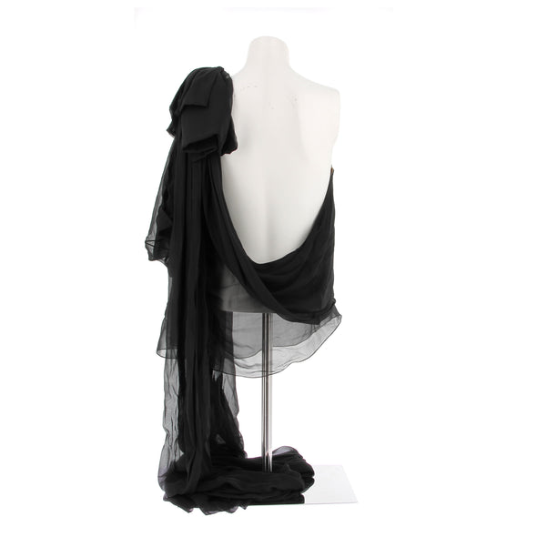 Top drappé noir