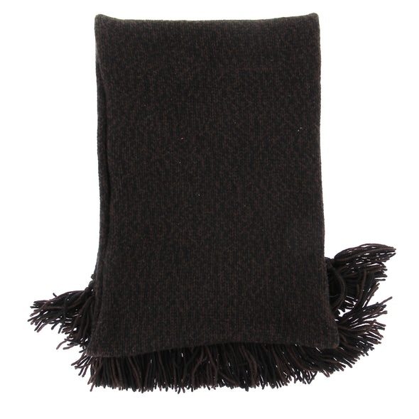 Écharpe en cachemire marron et noir