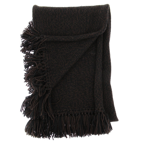 Écharpe en cachemire marron et noir
