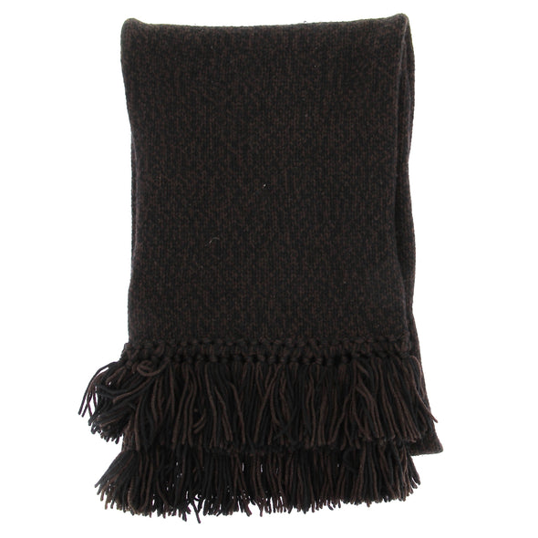 Écharpe en cachemire marron et noir