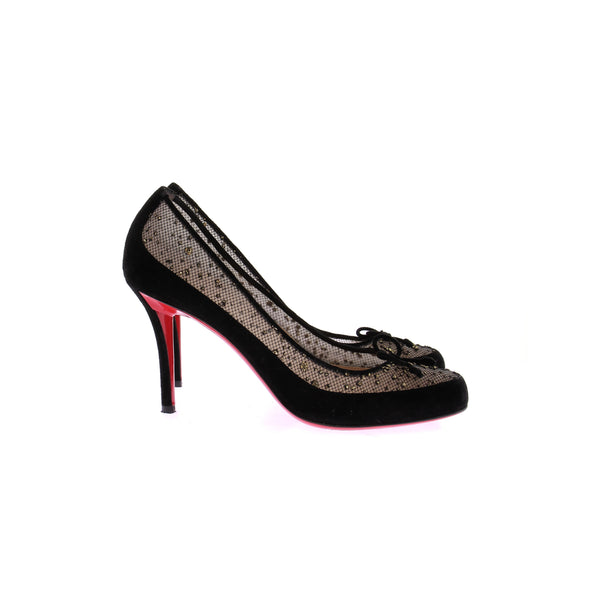 Escarpins en résille noirs
