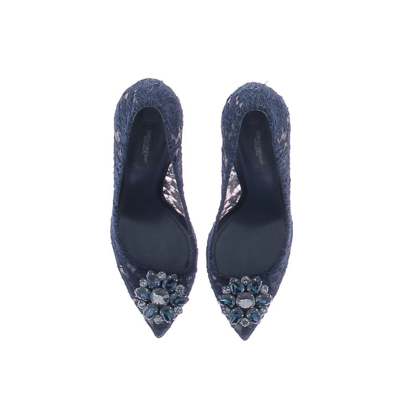 Escarpins en dentelle de soie