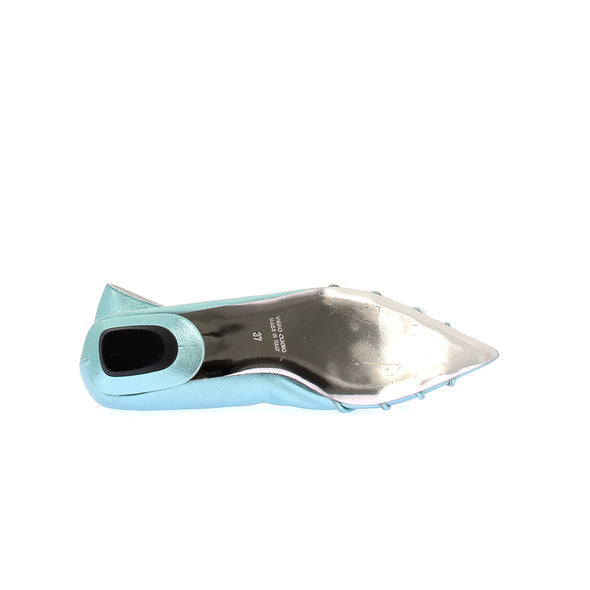 Ballerines métallisés bleus