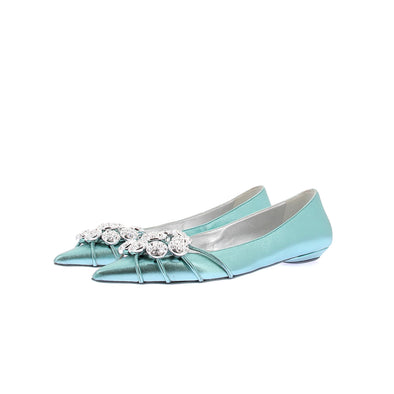 Ballerines métallisés bleus