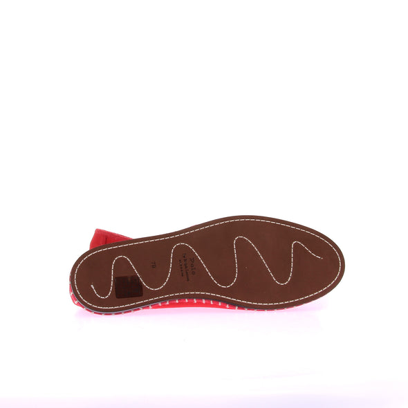 Espadrilles Mary Jane en toile rouge