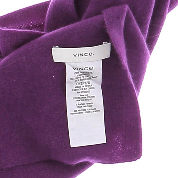 Écharpe violette en cachemire