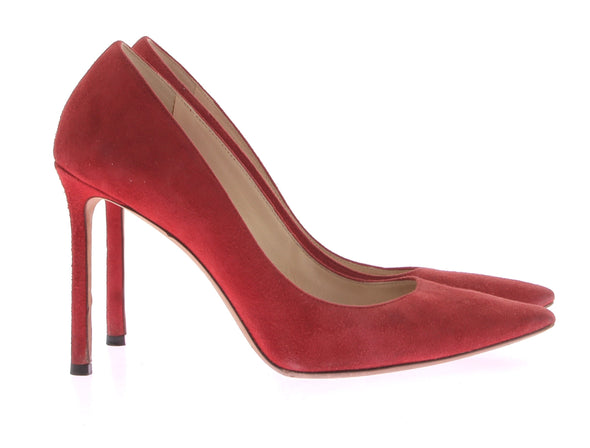 Escarpins en daim rouge