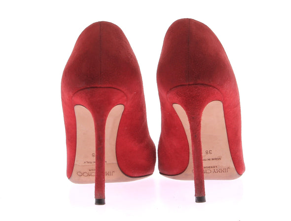 Escarpins en daim rouge