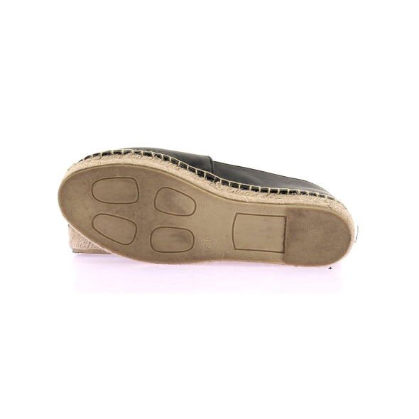 Espadrilles en cuir noir