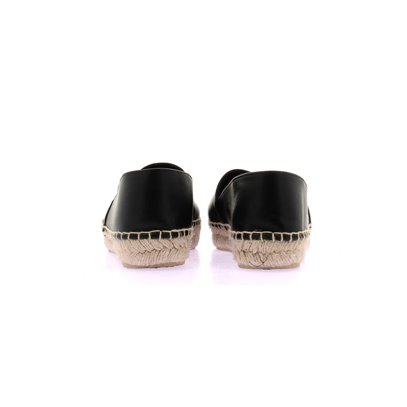 Espadrilles en cuir noir