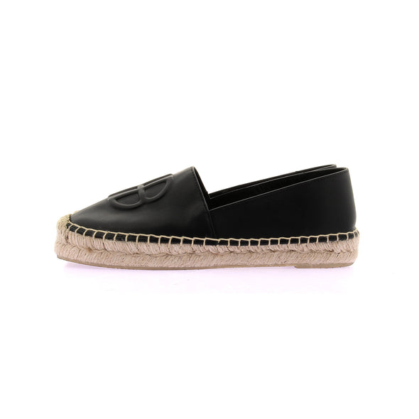 Espadrilles en cuir noir