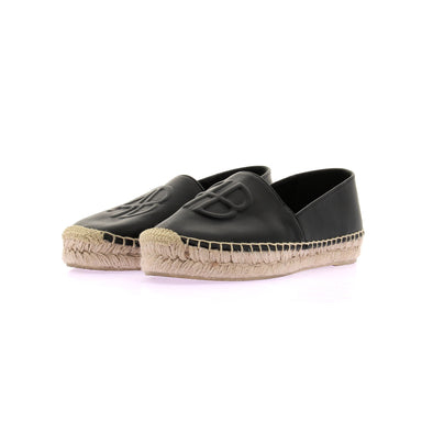 Espadrilles en cuir noir