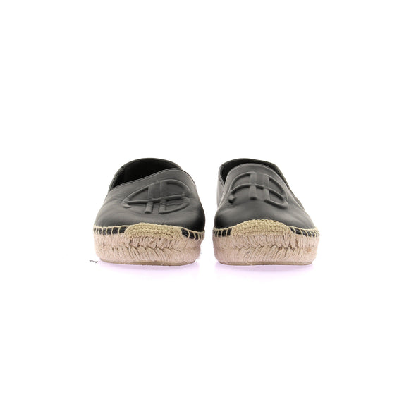 Espadrilles en cuir noir