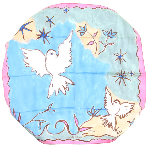 Foulard en soie multicolore