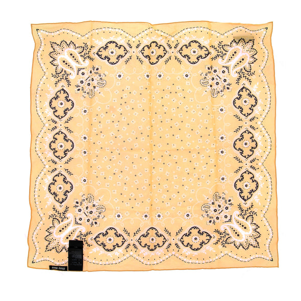 Foulard bandana jaune