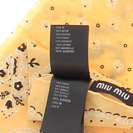 Foulard bandana jaune