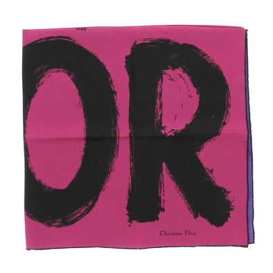 Foulard "Miss Dior Graffiti Pop 90" rose et violet