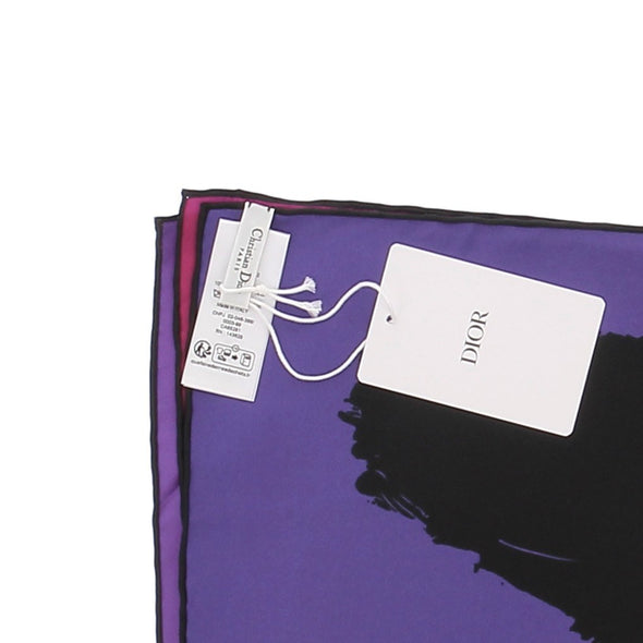 Foulard "Miss Dior Graffiti Pop 90" rose et violet