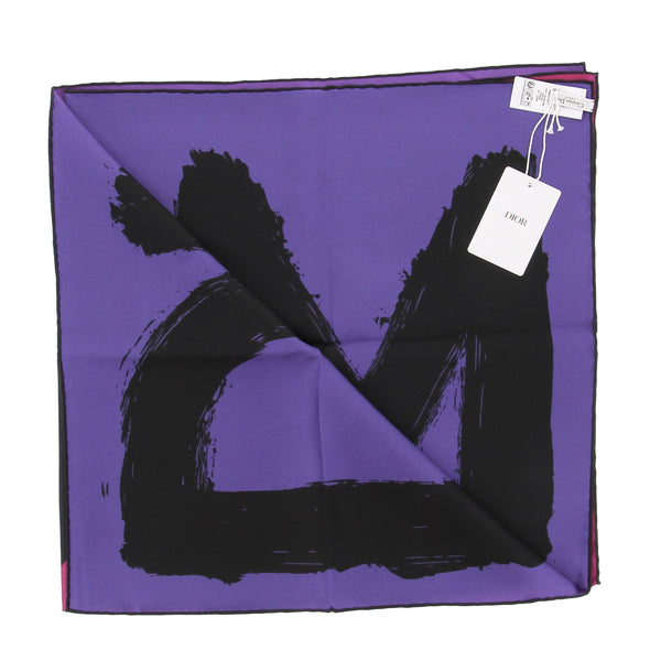 Foulard "Miss Dior Graffiti Pop 90" rose et violet