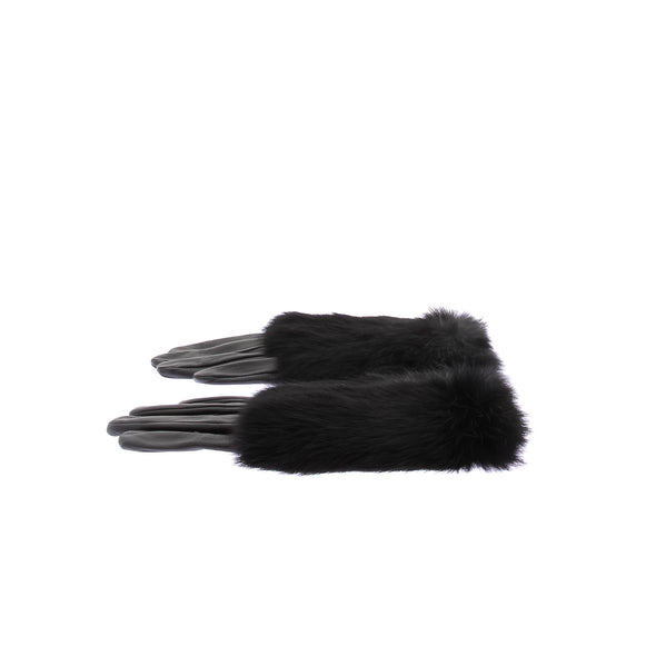 Gants en cuir et fourrure