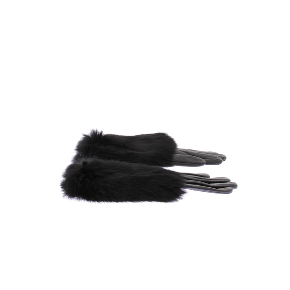 Gants en cuir et fourrure