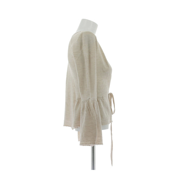 Gilet en laine beige