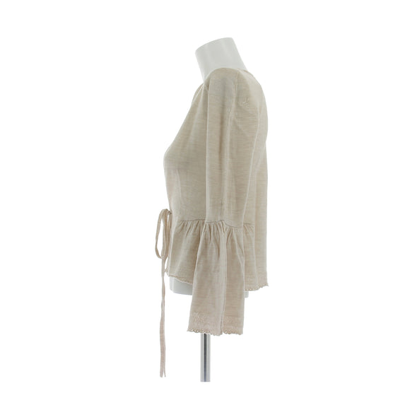 Gilet en laine beige