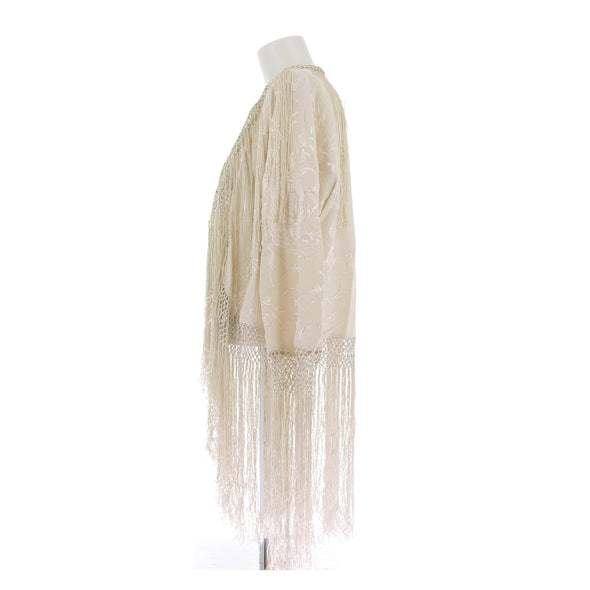 Veste crème à franges
