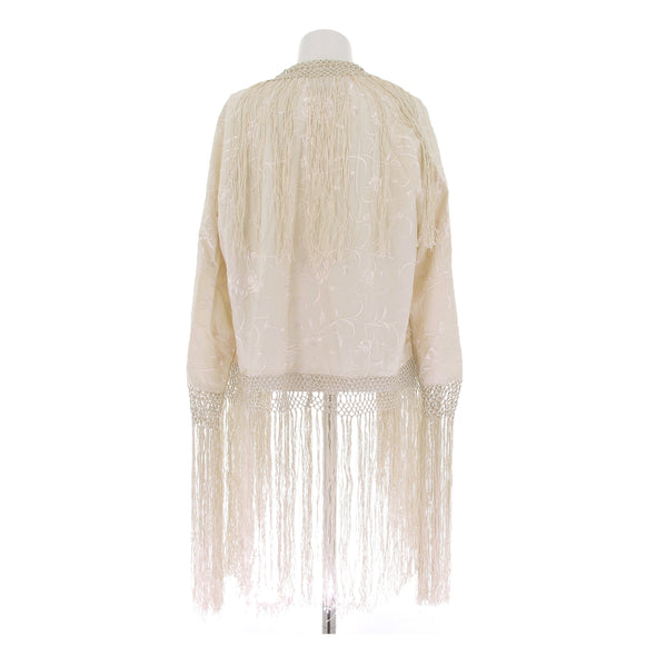 Veste crème à franges