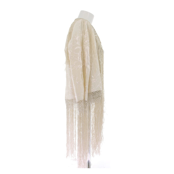 Veste crème à franges