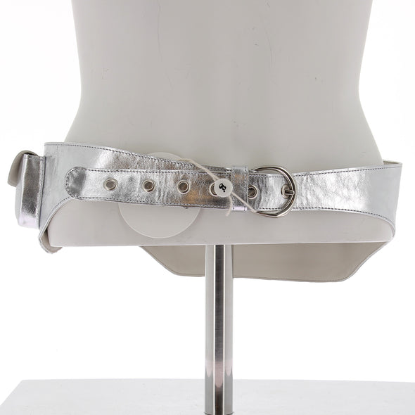 Ceinture argenté à poches