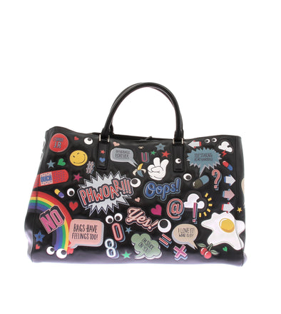 Sac Cabas en cuir et patch