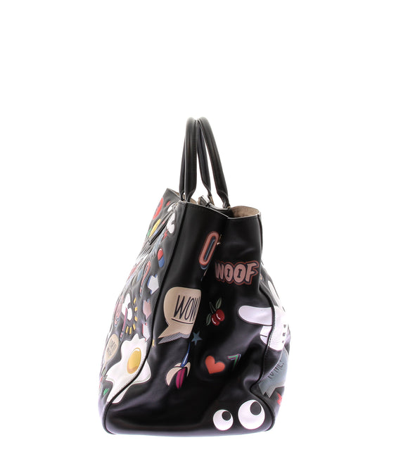 Sac Cabas en cuir et patch