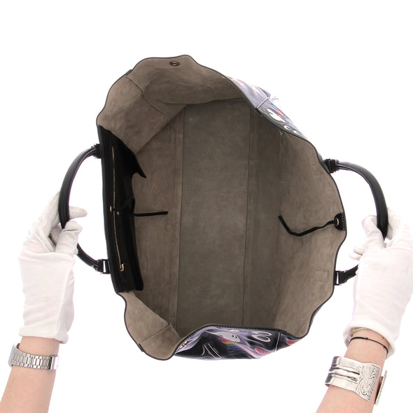 Sac Cabas en cuir et patch